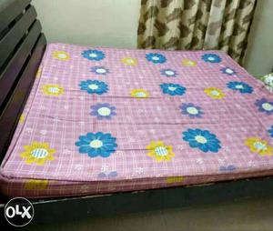 Pink, Blue And Yellow Floral Bed Sheet