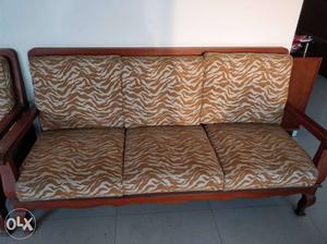  Pure sagwaan wood sofa one year old