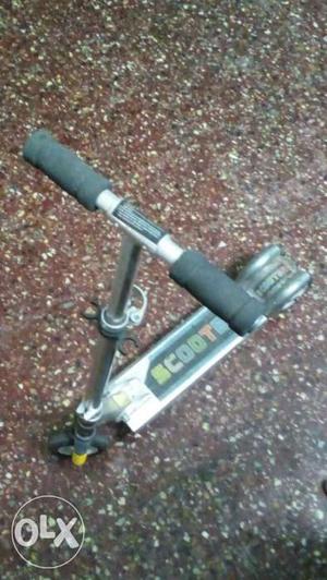 Silver And Black Kick Scooter