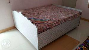 White Wooden Bed Frame