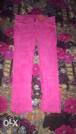 28 waist pink colour jean new