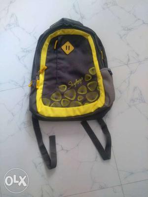 Black And Yellow Skybags Backpack