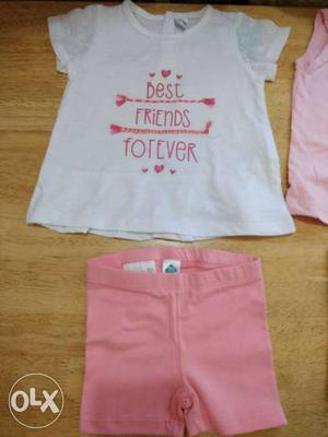Brand new 9 month baby girl top and shorts bought