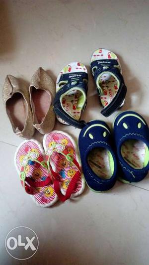 Four Pair Of Toddler's Shoes