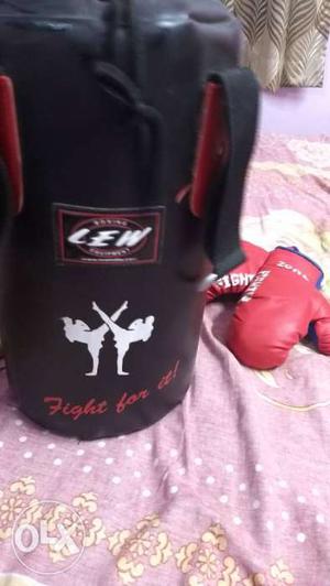 Lew punching bag filled with good pair of