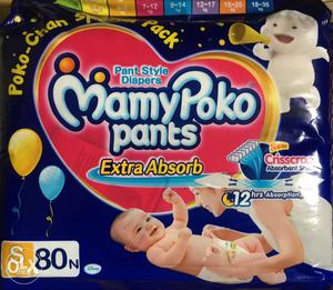 MamyPoko Extra Absorb Pant Style Diapers Small - 80 Pieces