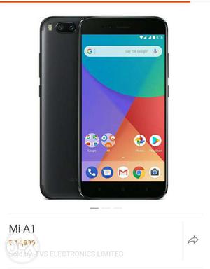 Mi A1 4gb + 64 gb black color  cash on