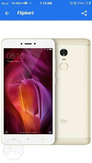 New mi note 4 seal pack 4gb.n 64 rom gold colour