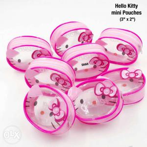Pink And White Hello Kitty Mini Pouches