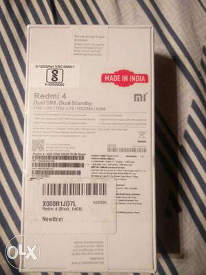 Redmi 4 - 4gb/64gb, Brand New Seal Pack With Bill