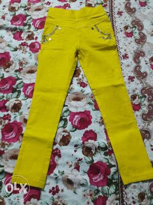 Yellow Jegging (size 26) For 5 - 8 years Kids