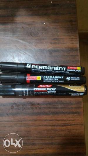 3 Black Permanent Markers only 50Rs