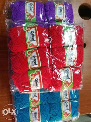 3packet - 270rs only big size wollen threads