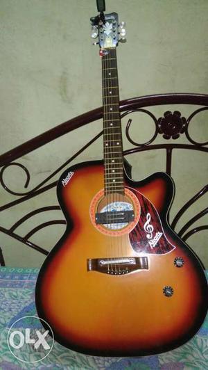 A 5 months old Alvariz acoustic guitar in mint condition.