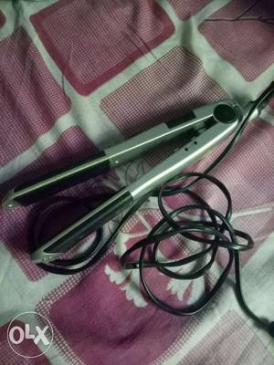 Black And Gray Corded Flat Hair Iron