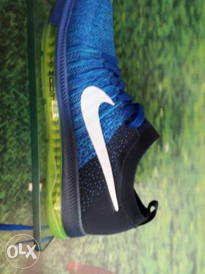 Blue And Black Nike Running Shoe