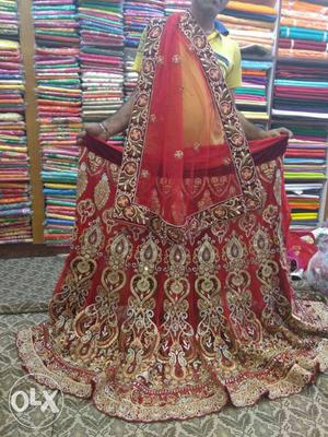 Bridal lehnga on rent starting rs  and up to