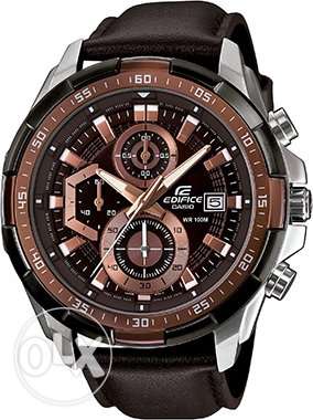 Brown And Black Edifice Chronograph Watch