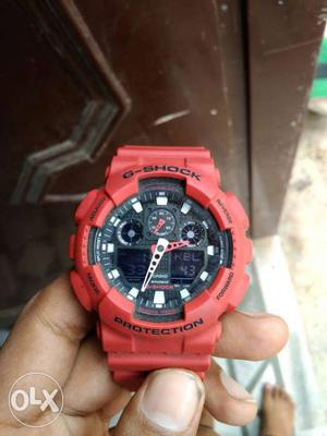 G Shock Red Casio Watch