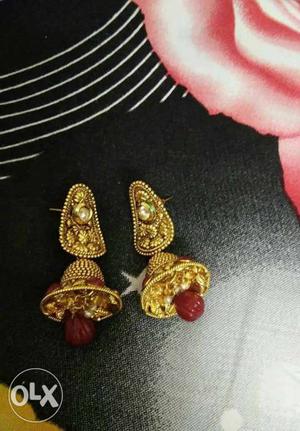 Gold plated ear rings