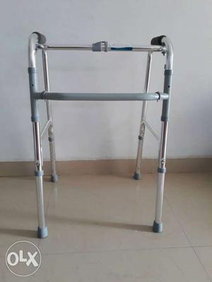 Gray And Stainless Steel Walking Frame