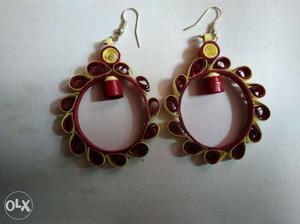 Handmade paper quilling earrings.Its new item