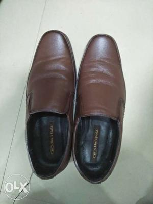 Men's Brown Leather Slip On Dress Shoes