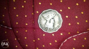 Old ana and 20 paise of year