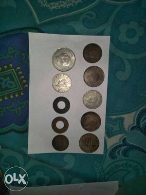 Old currency coins