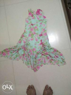 Pink, Green, And Teal Floral Tank Dress from Barbie for 7