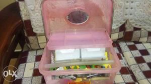 Pink colour makeup box
