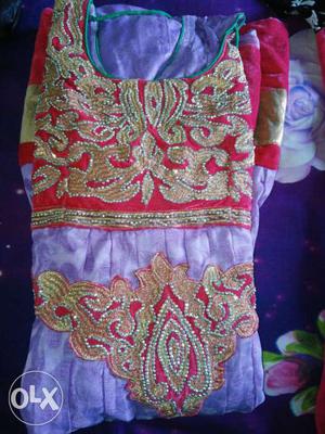 Purple And Pink Traditional Dress