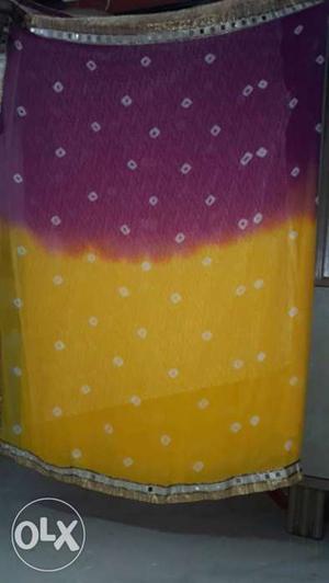 Purple And Yellow Textile