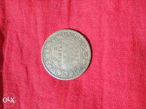Round Silver 1 Quarter Indian Anna Coin