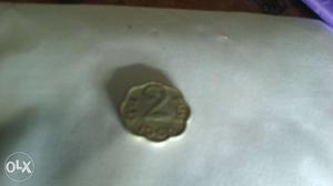 Scalloped 2 Indian Paise Coin