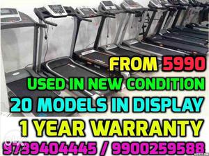 Used Motorised Treadmill 1 Year warranty Free installation