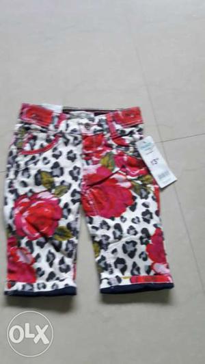 White And Red Floral Shorts in wholesale rate with so many