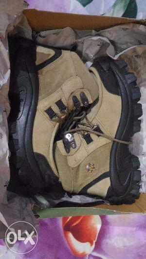 Woodland Brown Syenthetic Boots (size-42) (mrp )