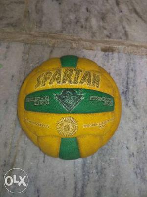 Yellow And Teal Spartan Soccer Ball