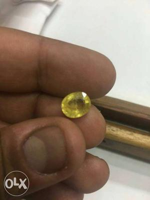 Yellow Sapphire (Pukhraj) of 3 carats available.