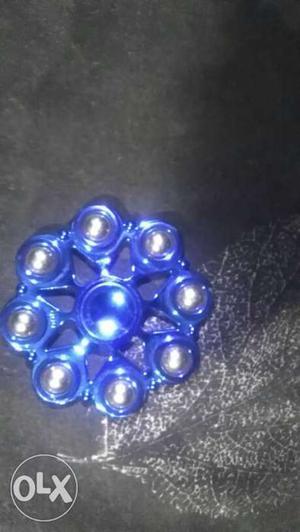 2 day old blue And Gray Multi Beaded Fidget Hand Spinner