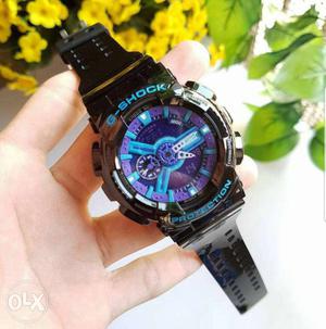 Black And Purple Casio G-shock Watch