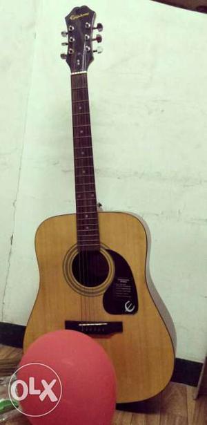 Brown Epiphone Dreadnought Acoustic Guitar