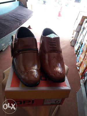 Men's Two Of Brown Leather Dress Shoes