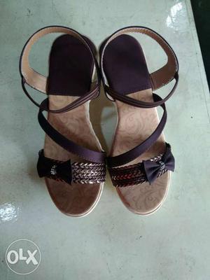 Pair Of Brown Open-toe Sandals