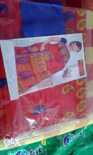 Pure cotton new sari with blauz