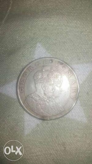 Round George Five Mary Silver Coin