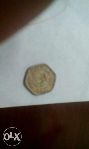 Round Gold 3 Indian Coin