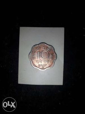 Scalloped 10 Indian Coin