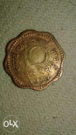This coin is very old& antique Indian 10 paisa estd 